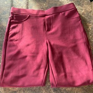 Burgundy casual dress pants